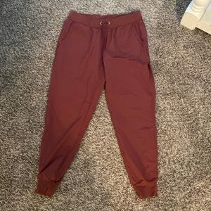CRZ yoga joggers. Burgundy. Never worn.